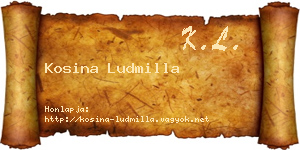 Kosina Ludmilla névjegykártya